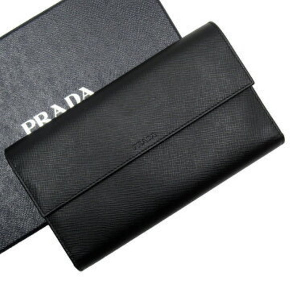 Prada card Case leather Navy Blue - Picture 1 of 4